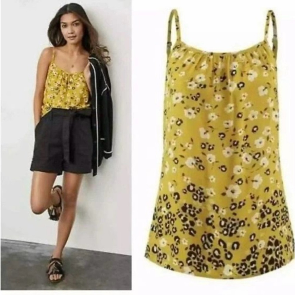 CAbi Mustard Floral Camisole